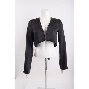Zara Black Cropped Blouse
